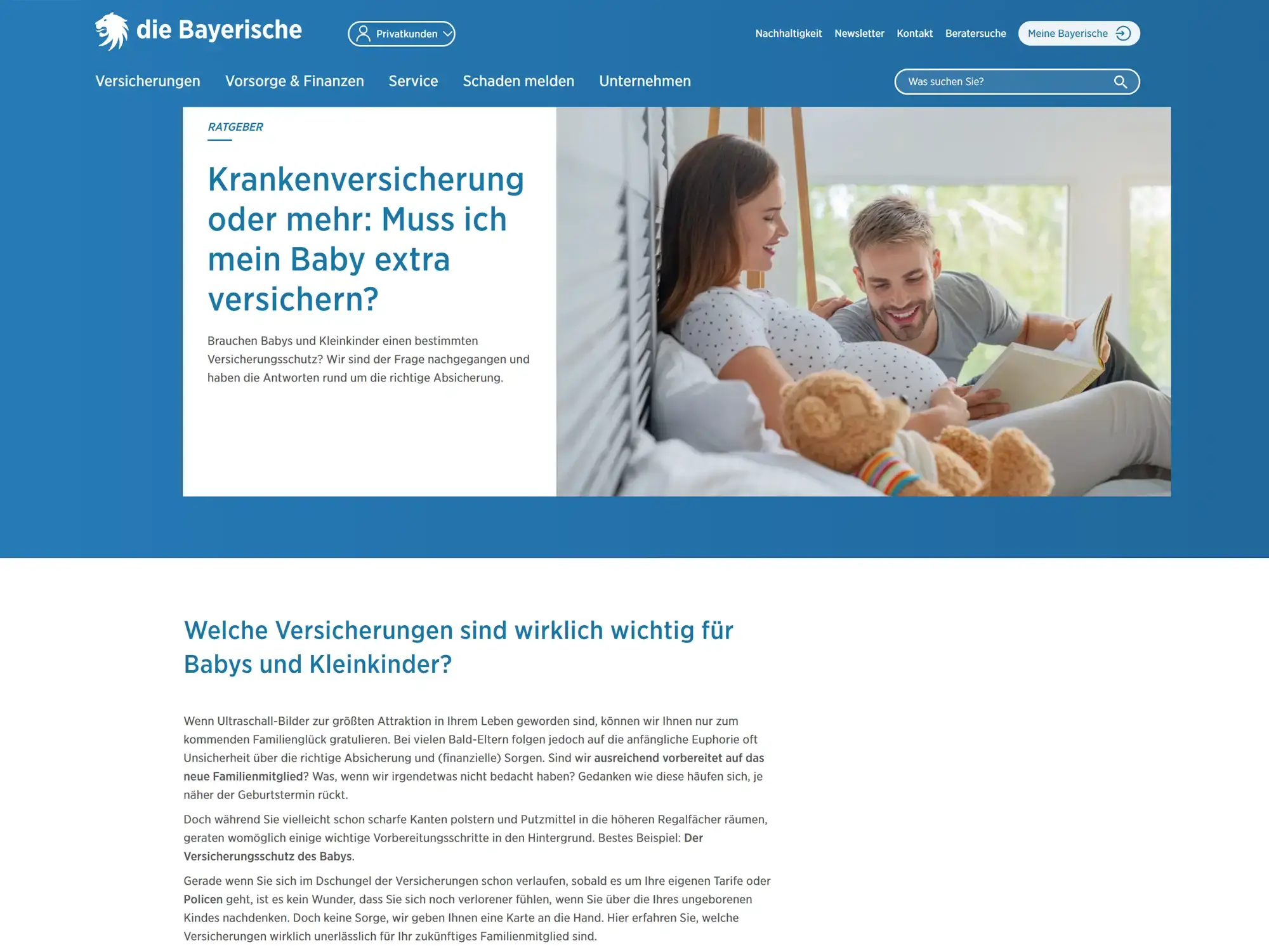 Die Bayerische Babyversicherung